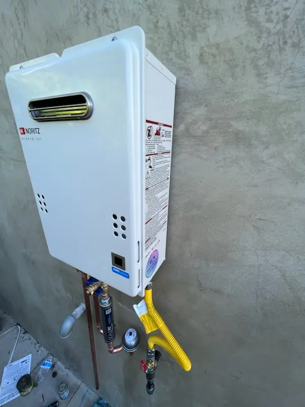 Tankless water heater installation for Town Park at Tradition homes